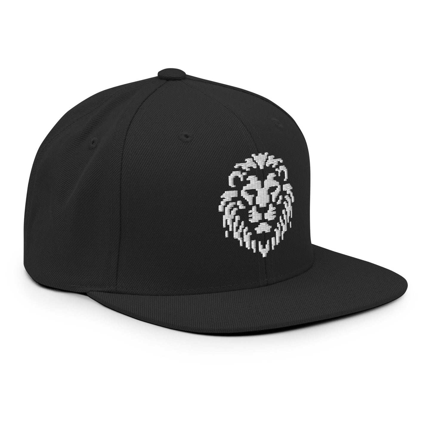 Pixel Lion embroidery snapback hat - Pixitement