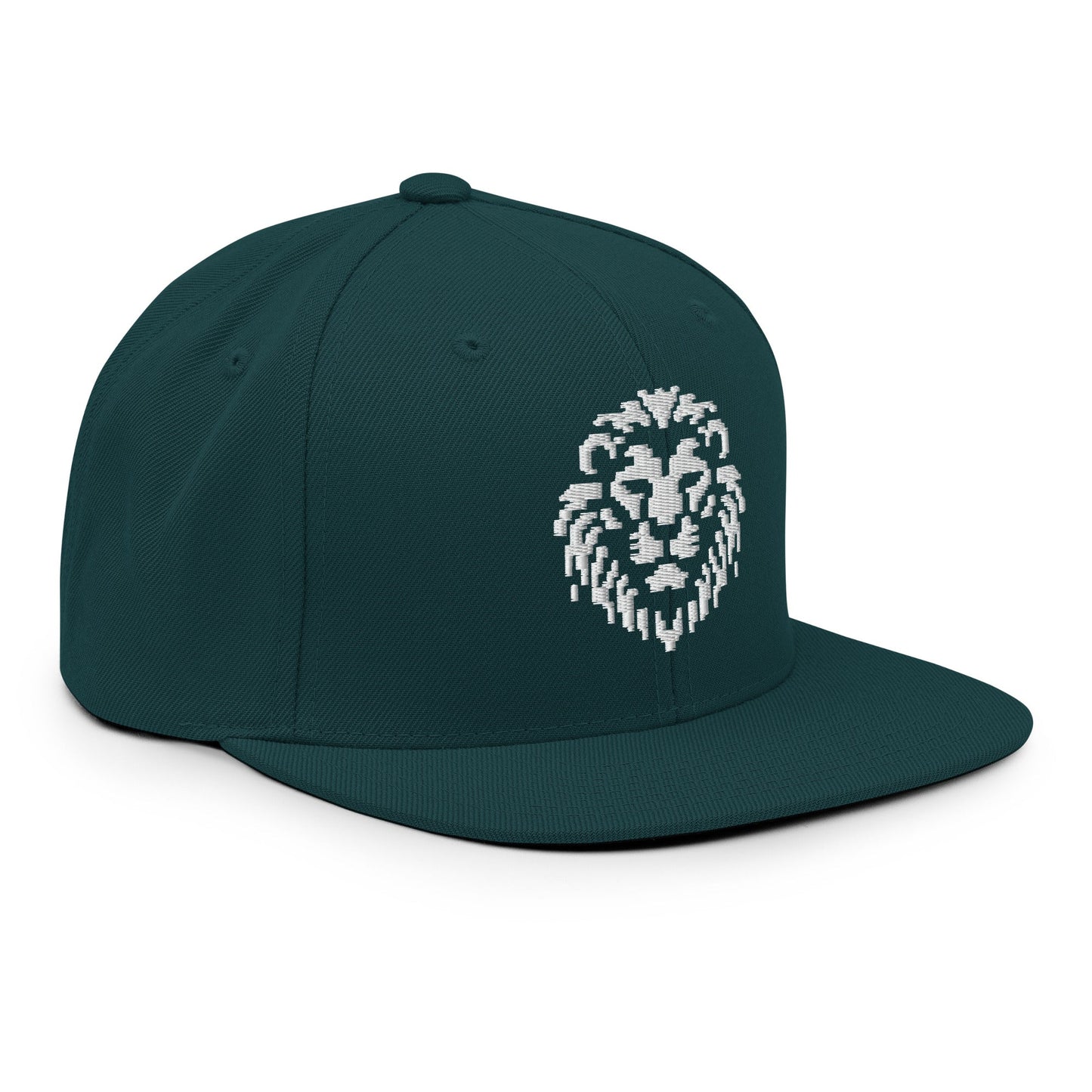 Pixel Lion embroidery snapback hat - Pixitement