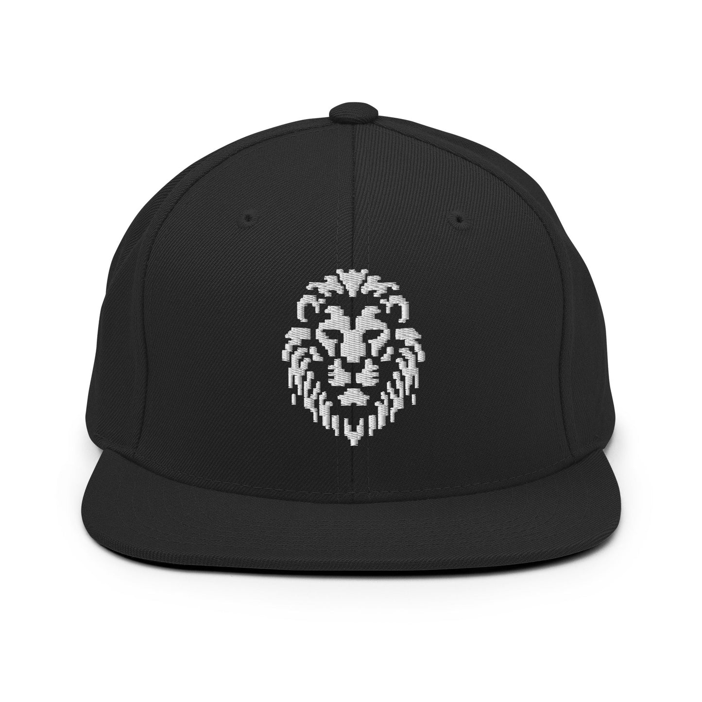 Pixel Lion embroidery snapback hat - Pixitement