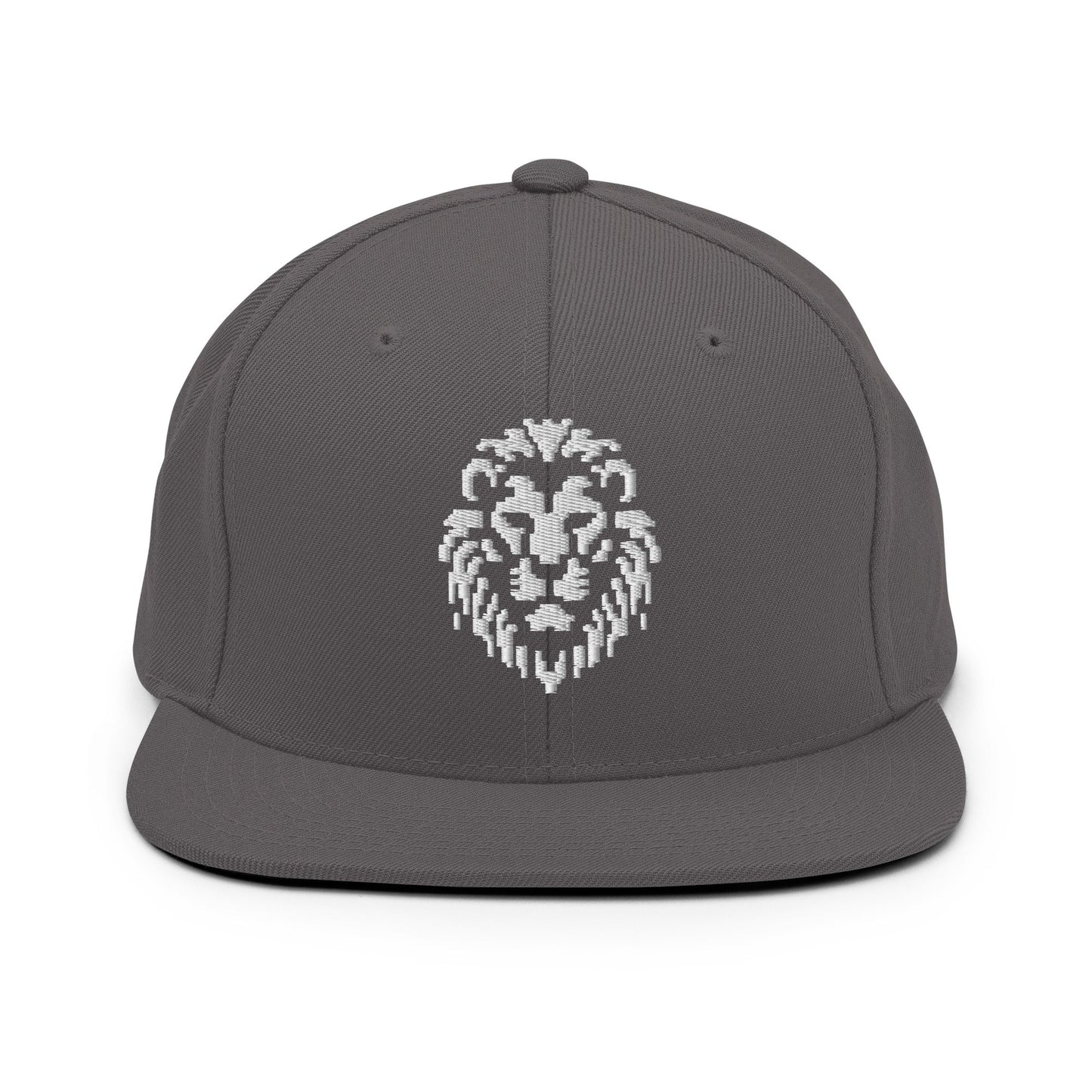 Pixel Lion embroidery snapback hat - Pixitement