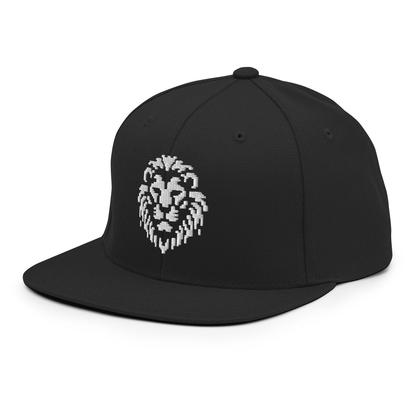 Pixel Lion embroidery snapback hat - Pixitement