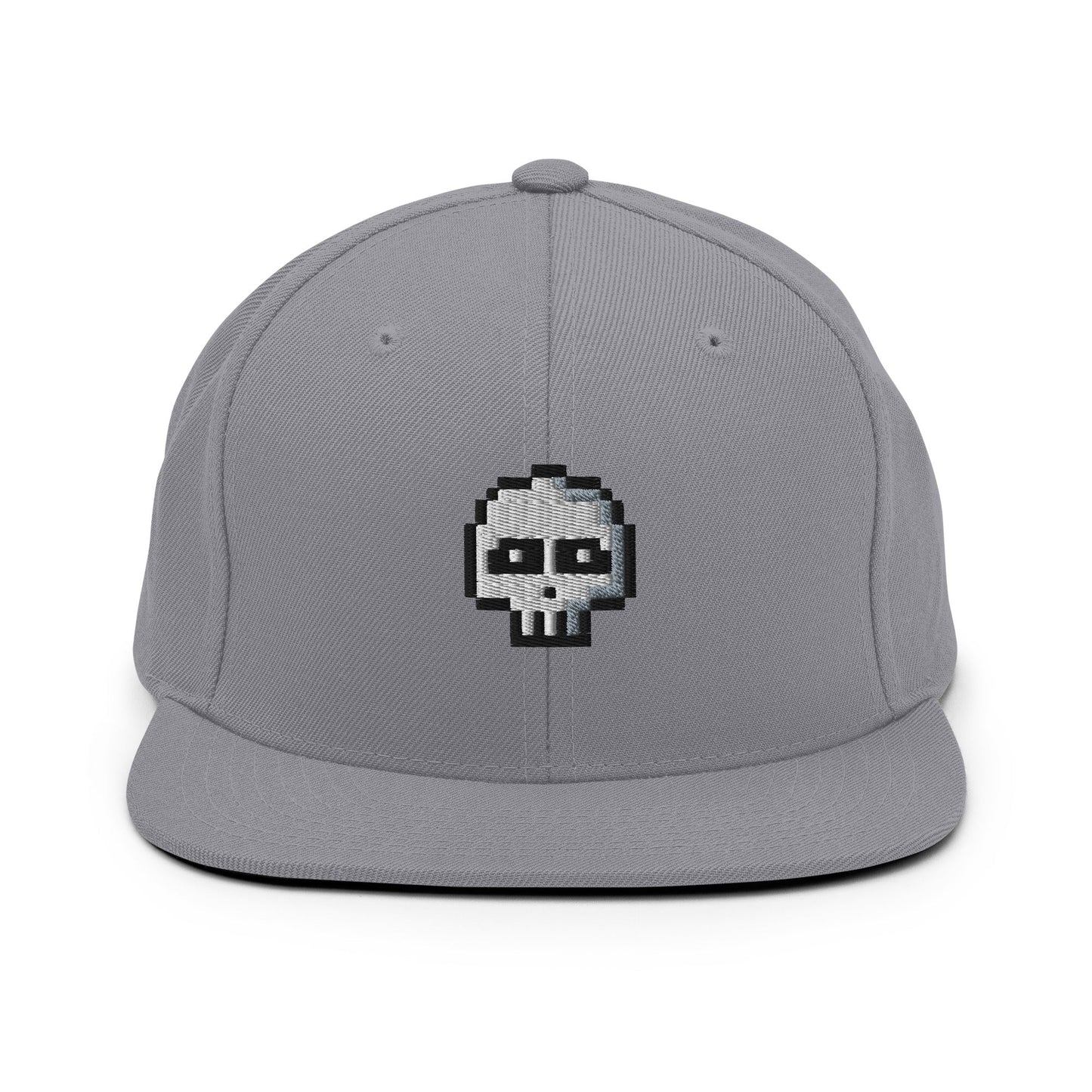Pixel Skull embroidery snapback hat - Pixitement