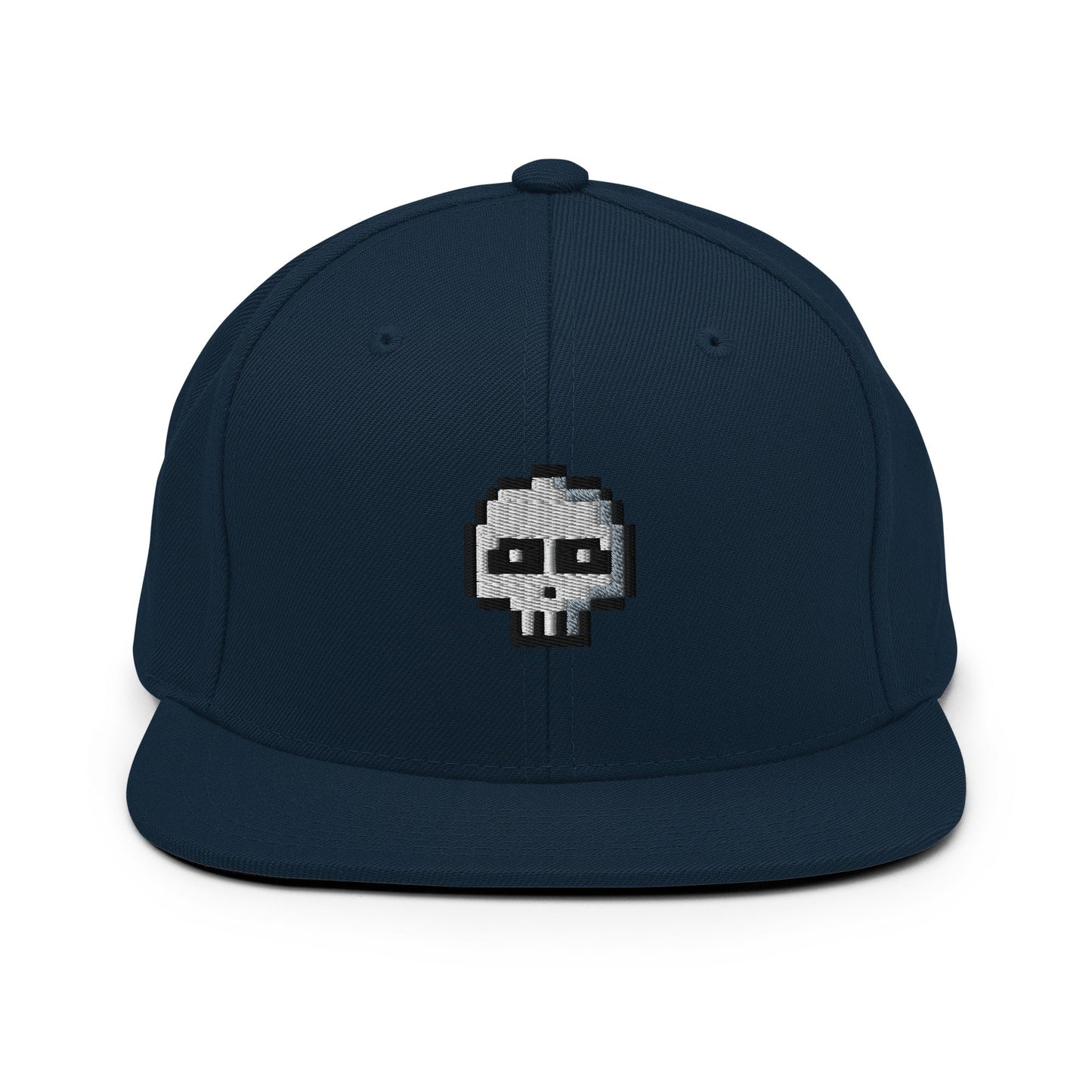 Pixel Skull embroidery snapback hat - Pixitement