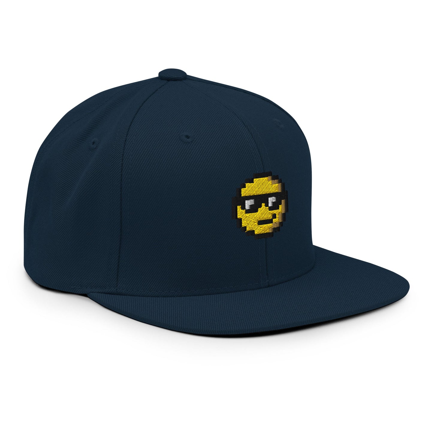 Pixel Sunglasses Emoji embroidery snapback hat - Pixitement