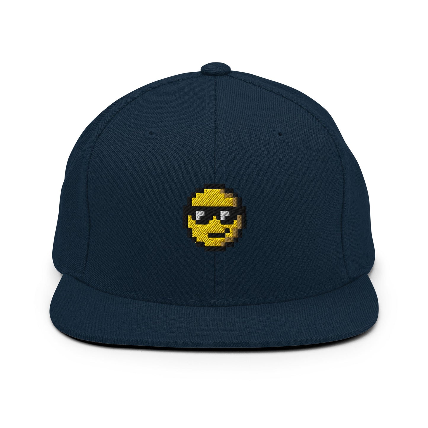 Pixel Sunglasses Emoji embroidery snapback hat - Pixitement
