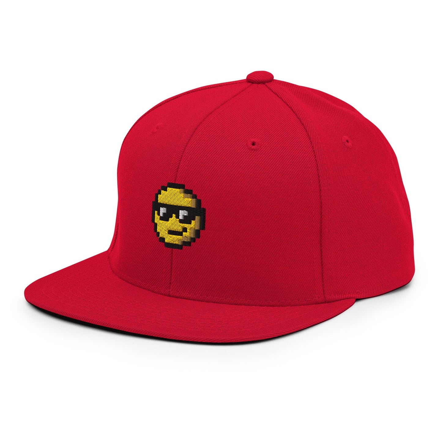 Pixel Sunglasses Emoji embroidery snapback hat - Pixitement