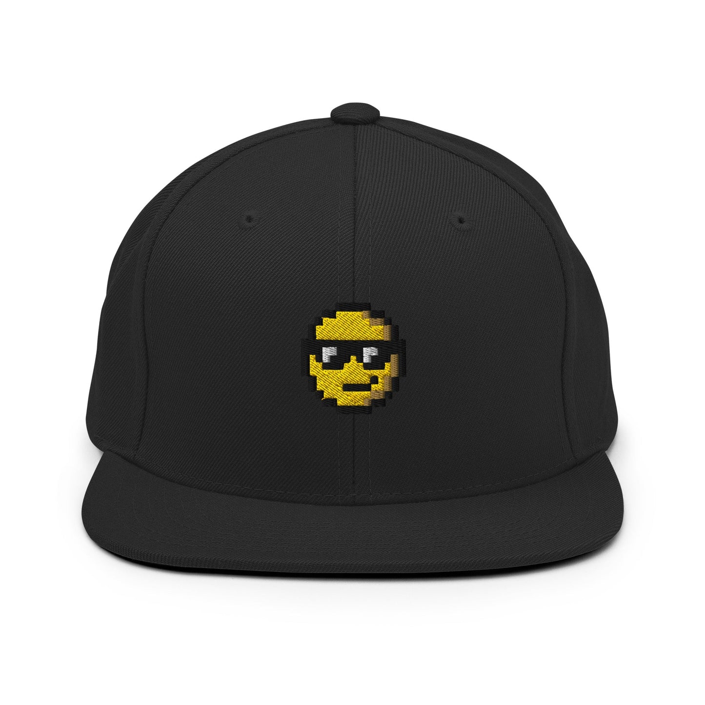 Pixel Sunglasses Emoji embroidery snapback hat - Pixitement
