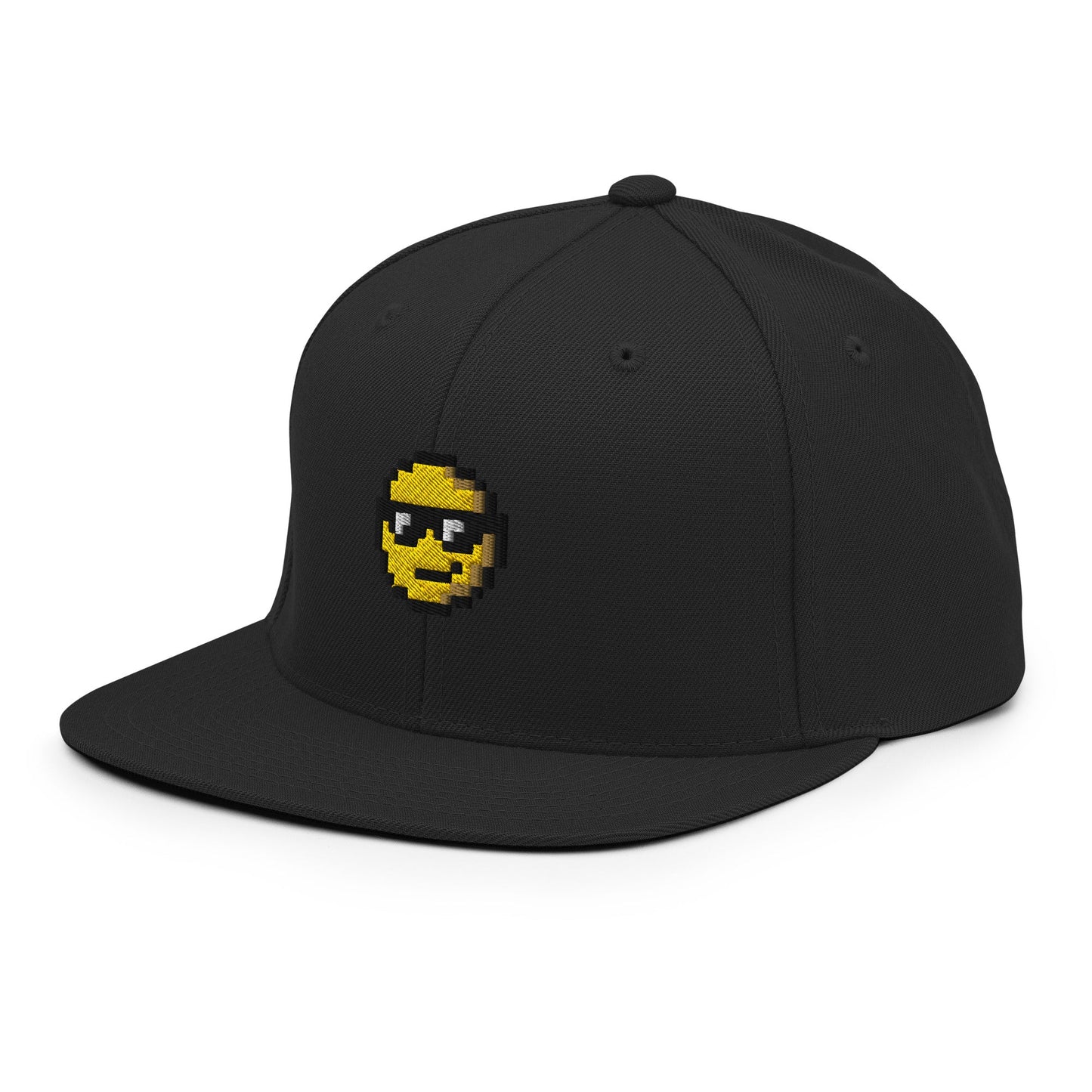 Pixel Sunglasses Emoji embroidery snapback hat - Pixitement