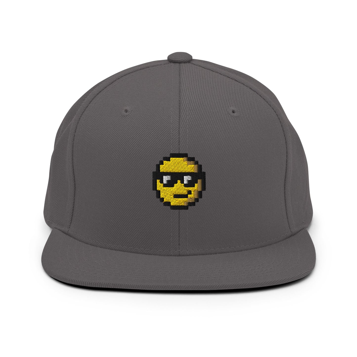 Pixel Sunglasses Emoji embroidery snapback hat - Pixitement