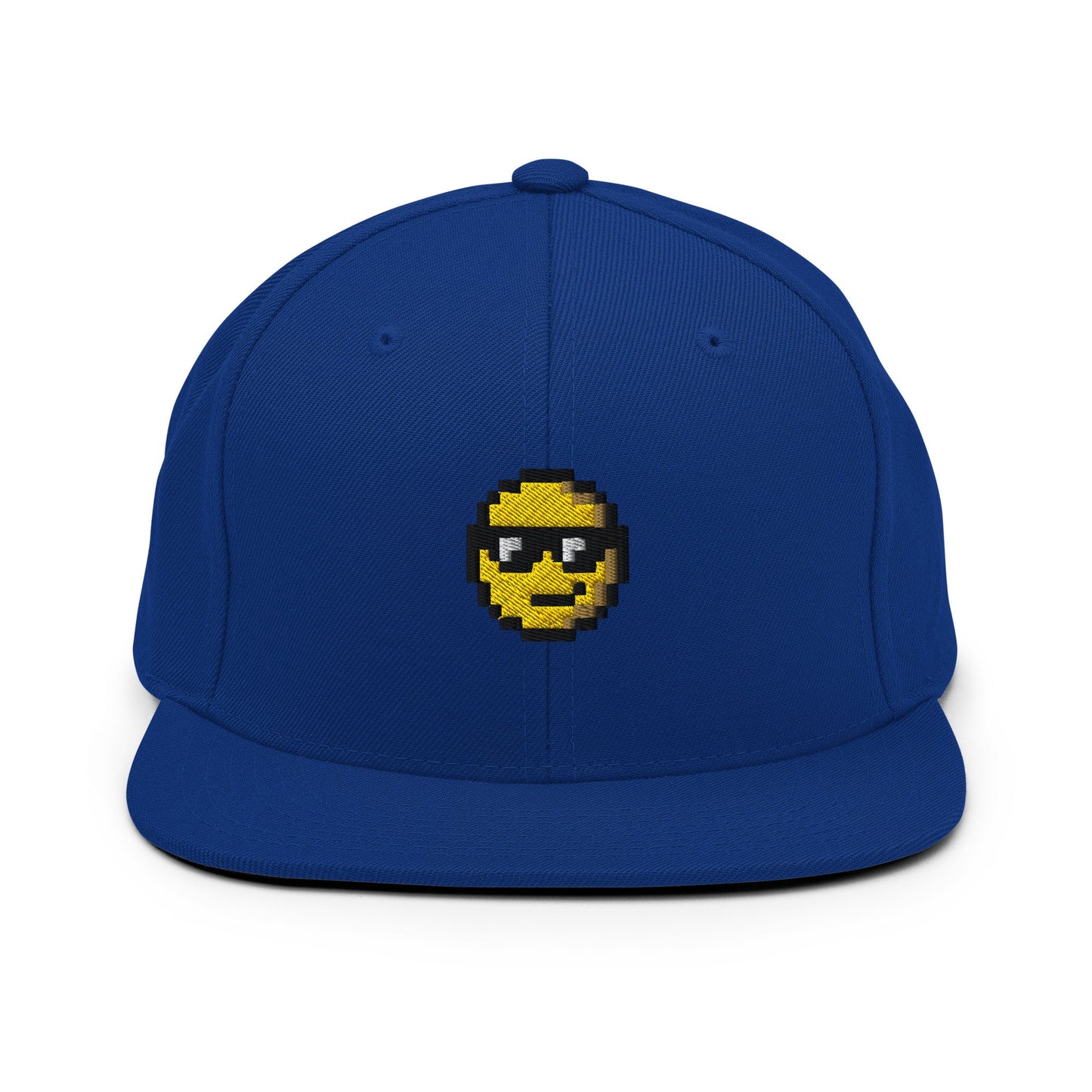 Pixel Sunglasses Emoji embroidery snapback hat - Pixitement
