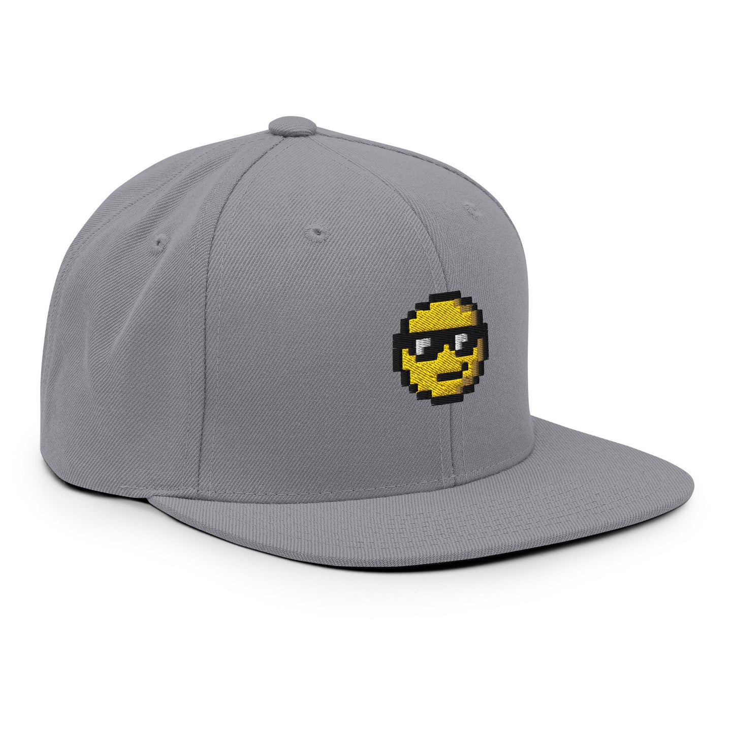 Pixel Sunglasses Emoji embroidery snapback hat - Pixitement