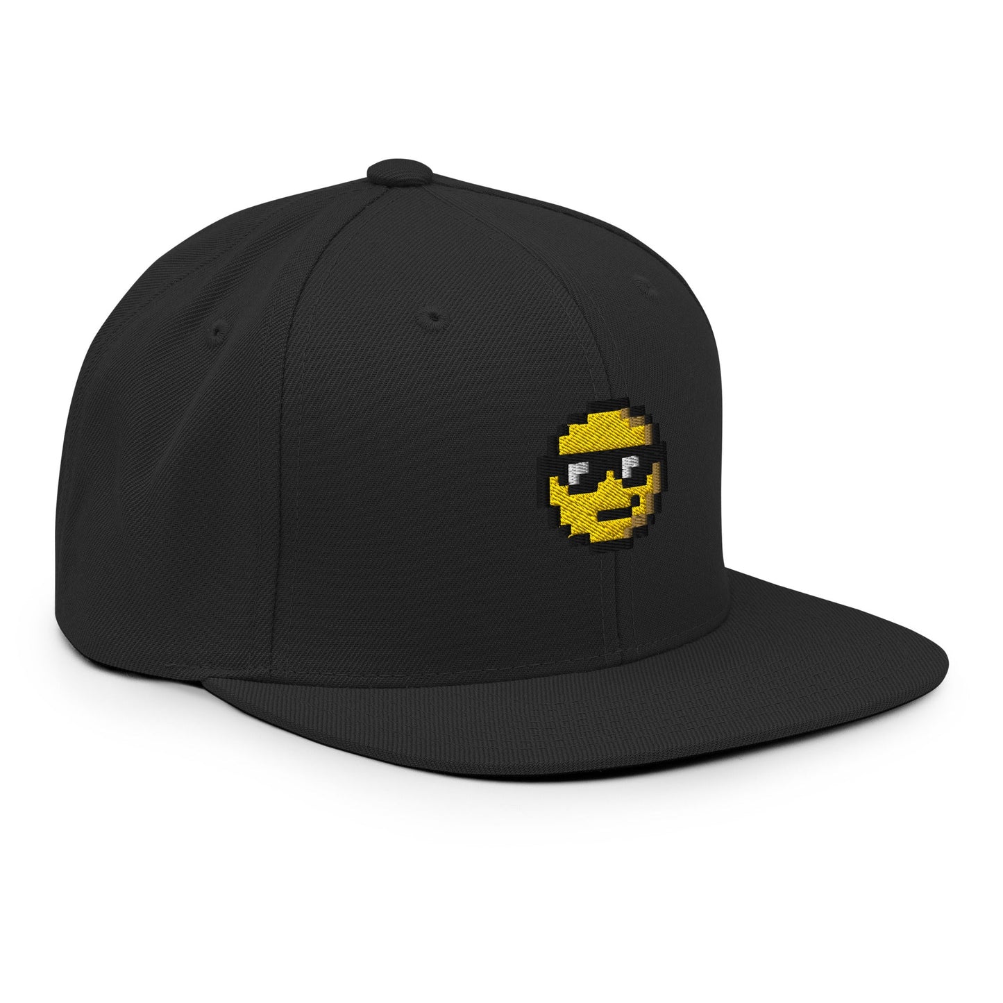 Pixel Sunglasses Emoji embroidery snapback hat - Pixitement