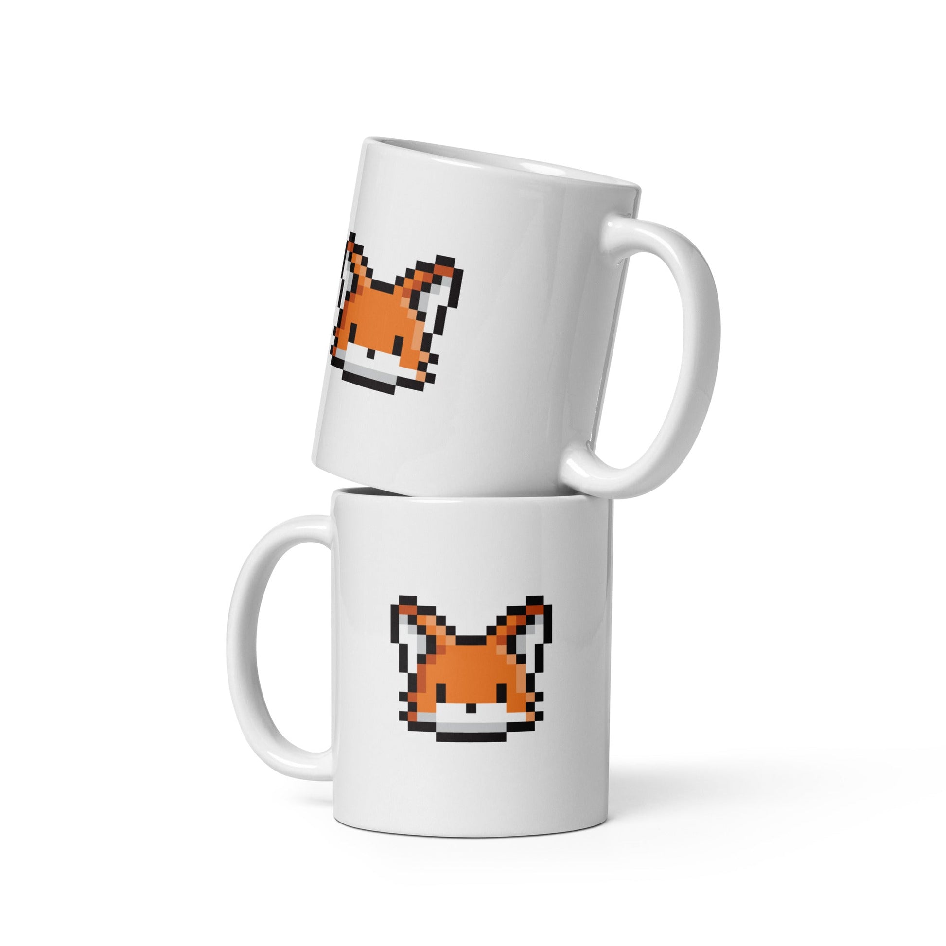 Fox white glossy mug - Pixitement