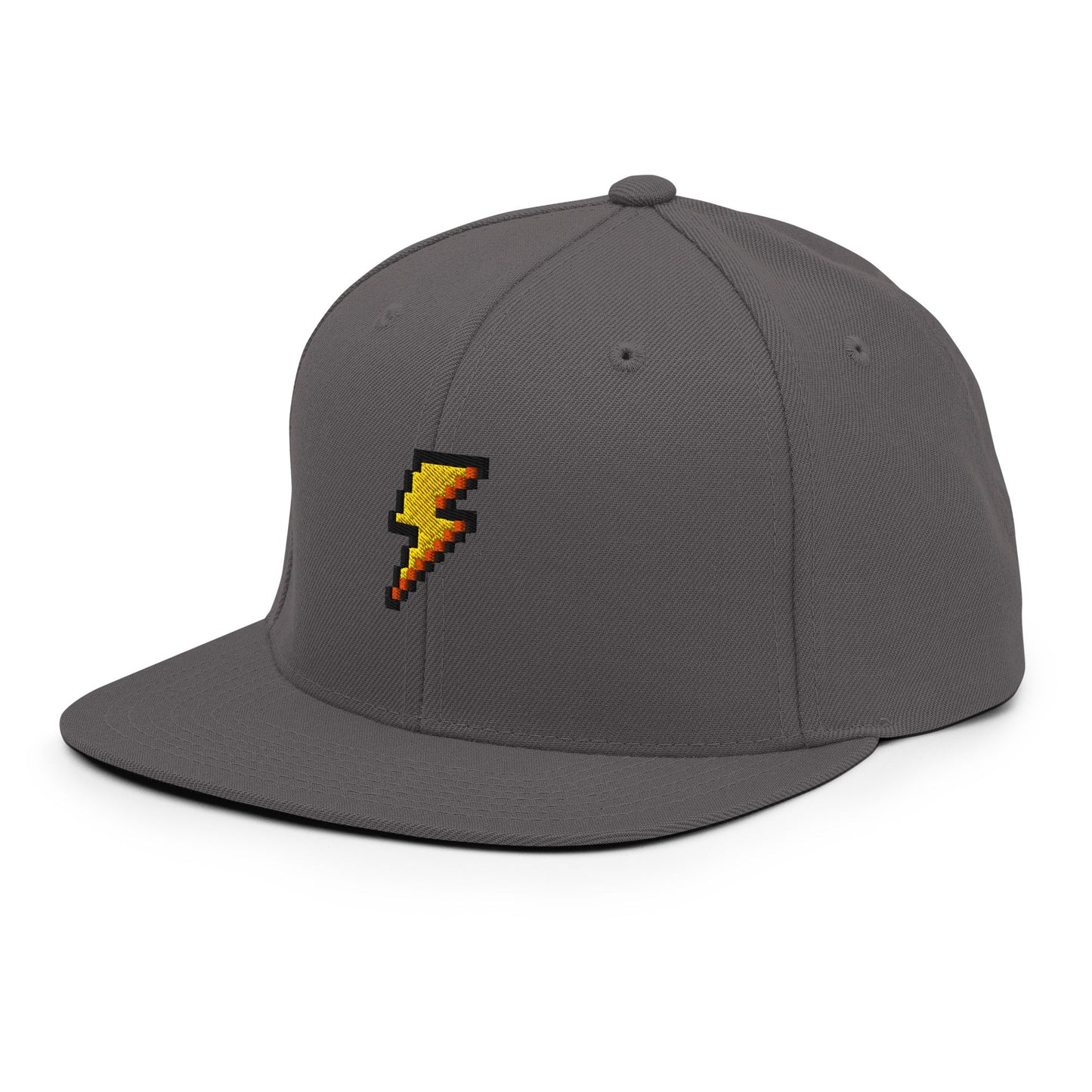 Pixel Bolt embroidery snapback hat - Pixitement