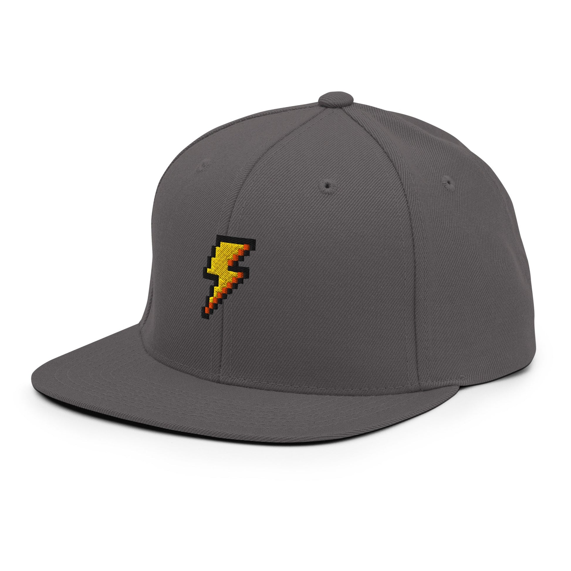 Pixel Bolt embroidery snapback hat - Pixitement