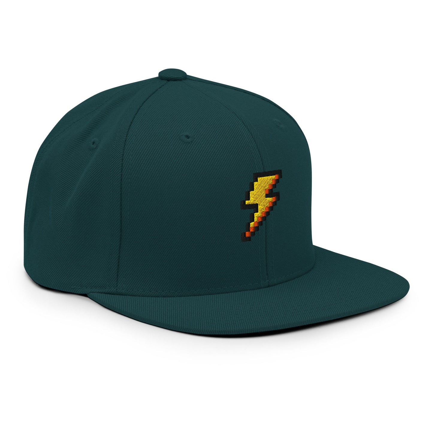 Pixel Bolt embroidery snapback hat - Pixitement