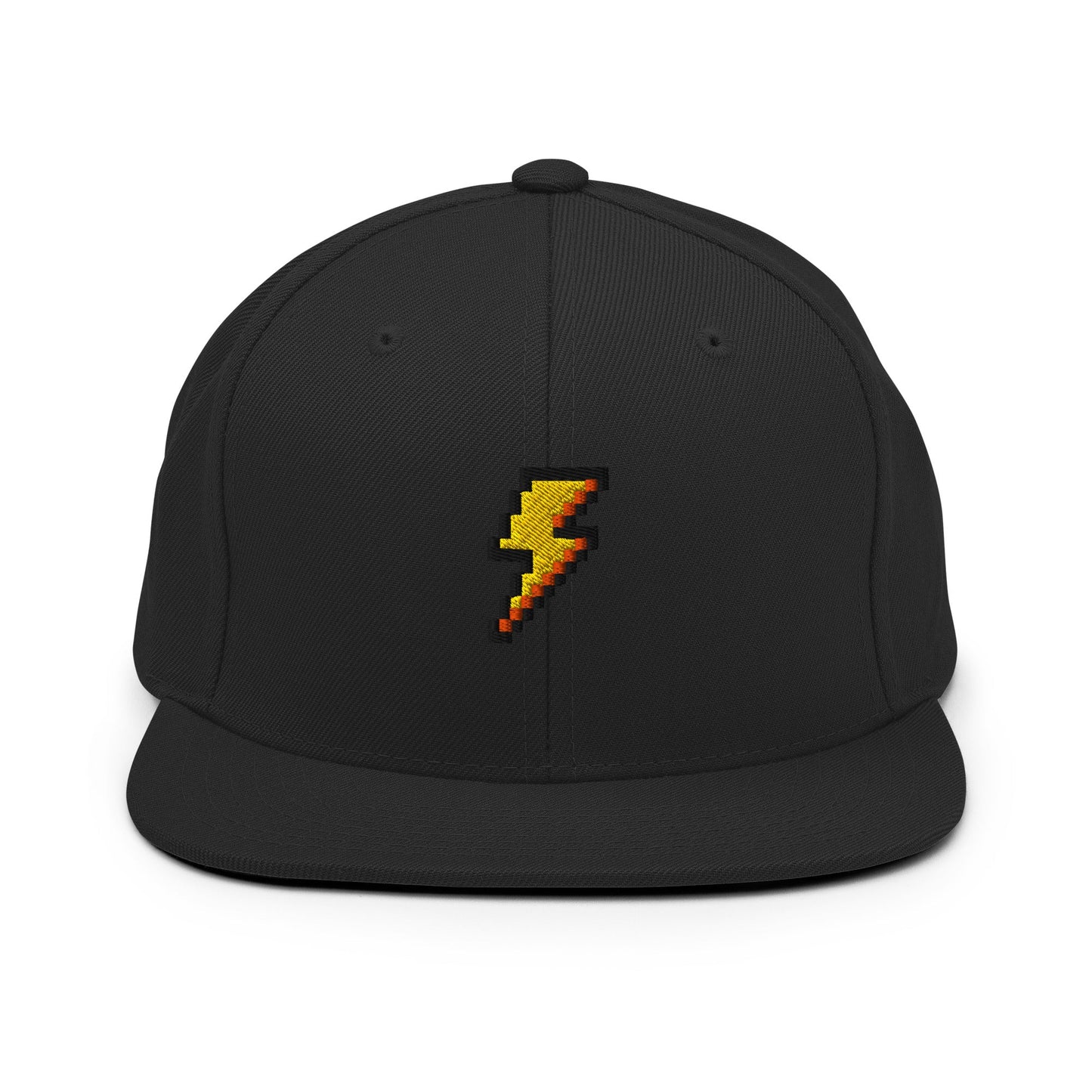 Pixel Bolt embroidery snapback hat - Pixitement