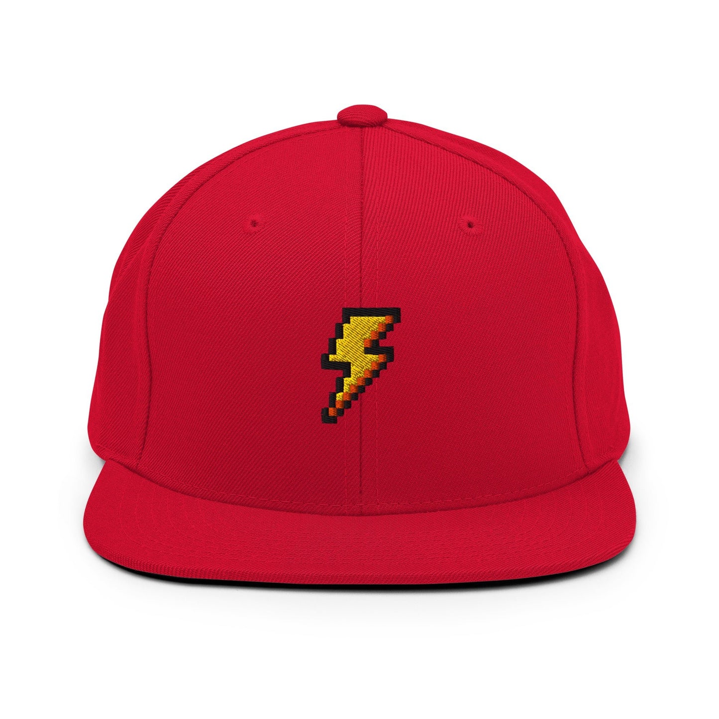 Pixel Bolt embroidery snapback hat - Pixitement