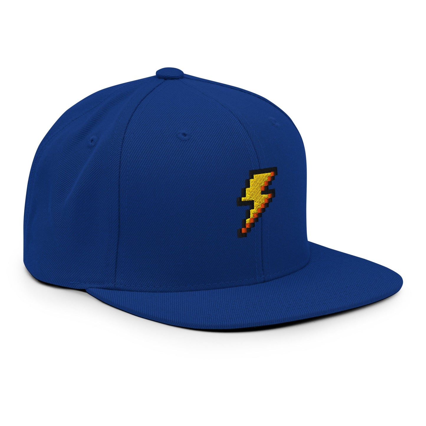 Pixel Bolt embroidery snapback hat - Pixitement