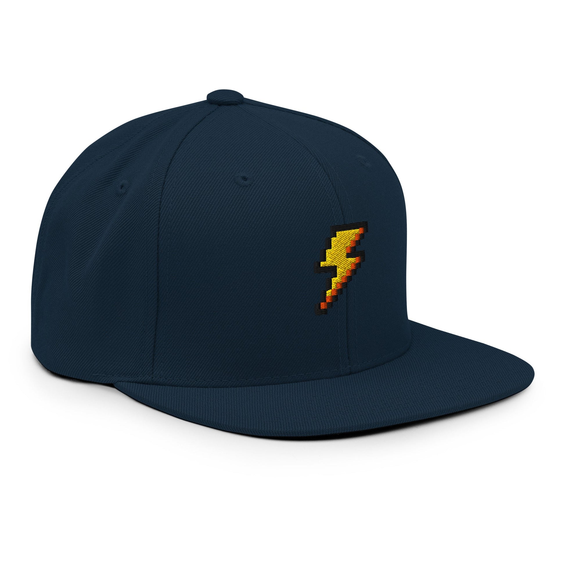 Pixel Bolt embroidery snapback hat - Pixitement