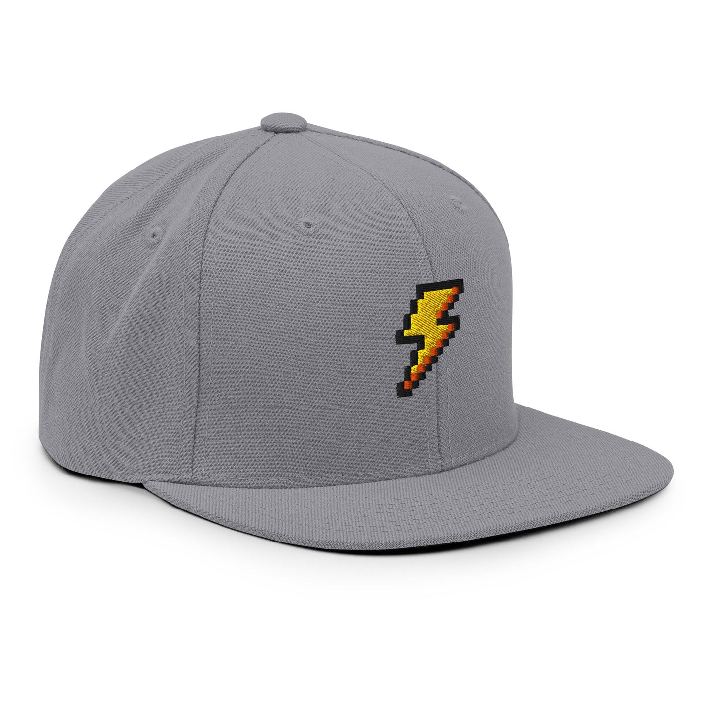Pixel Bolt embroidery snapback hat - Pixitement