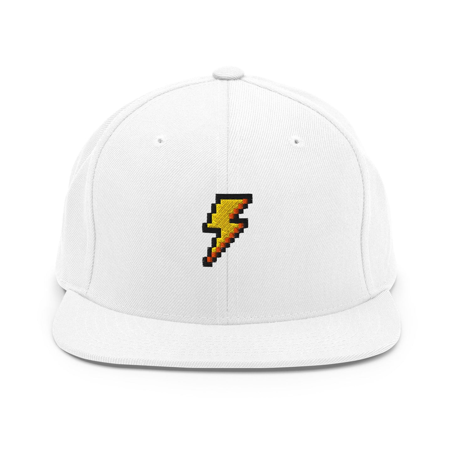 Pixel Bolt embroidery snapback hat - Pixitement