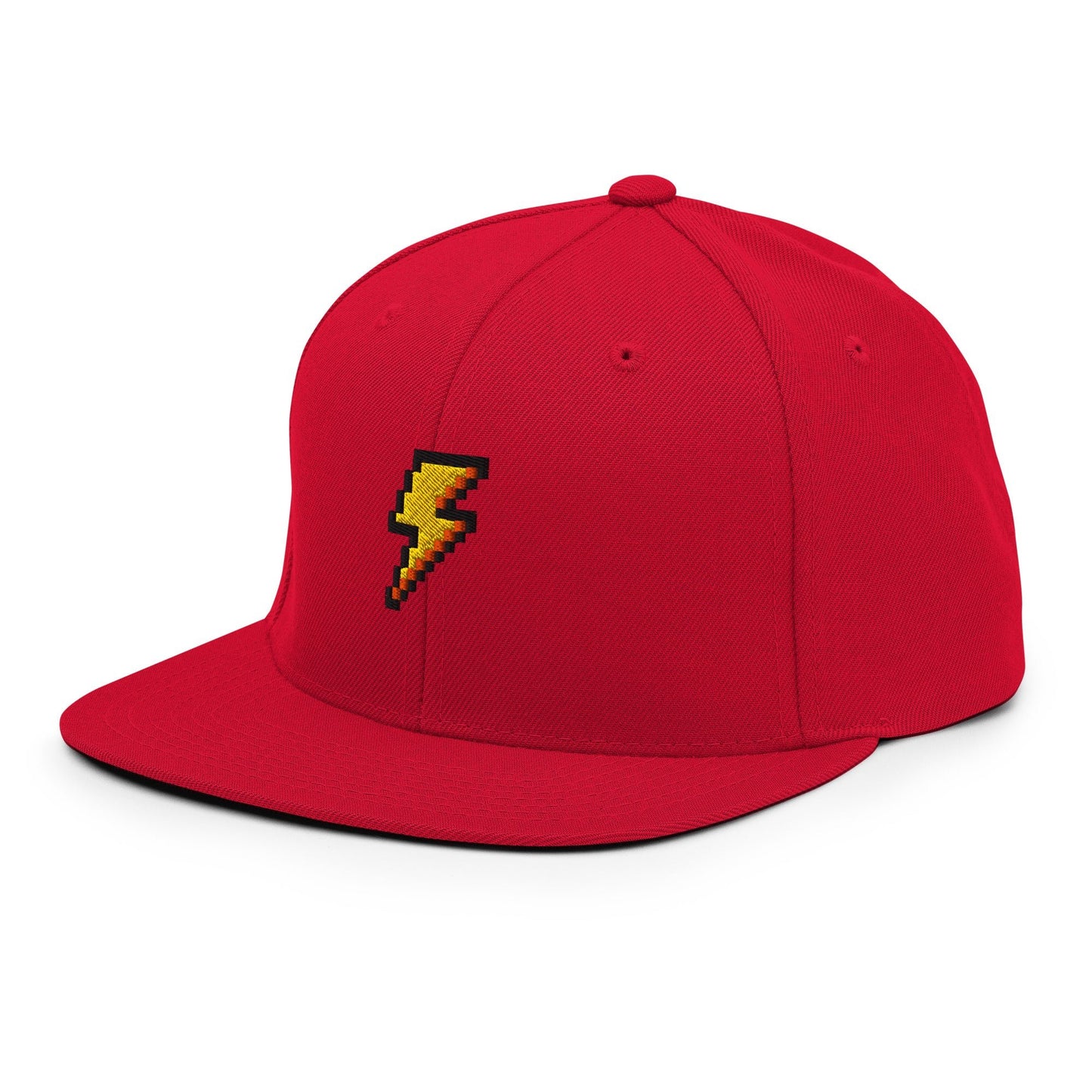 Pixel Bolt embroidery snapback hat - Pixitement