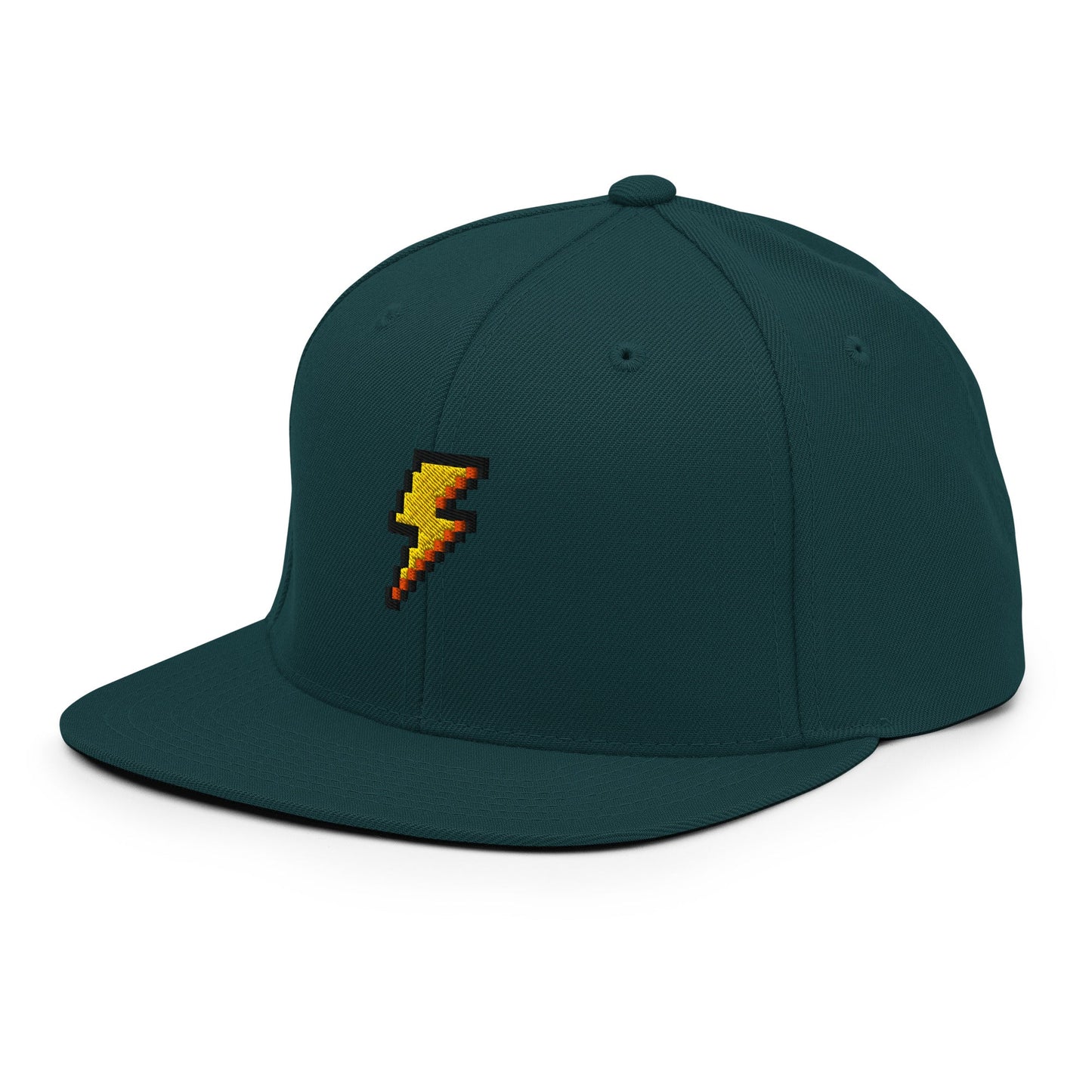 Pixel Bolt embroidery snapback hat - Pixitement