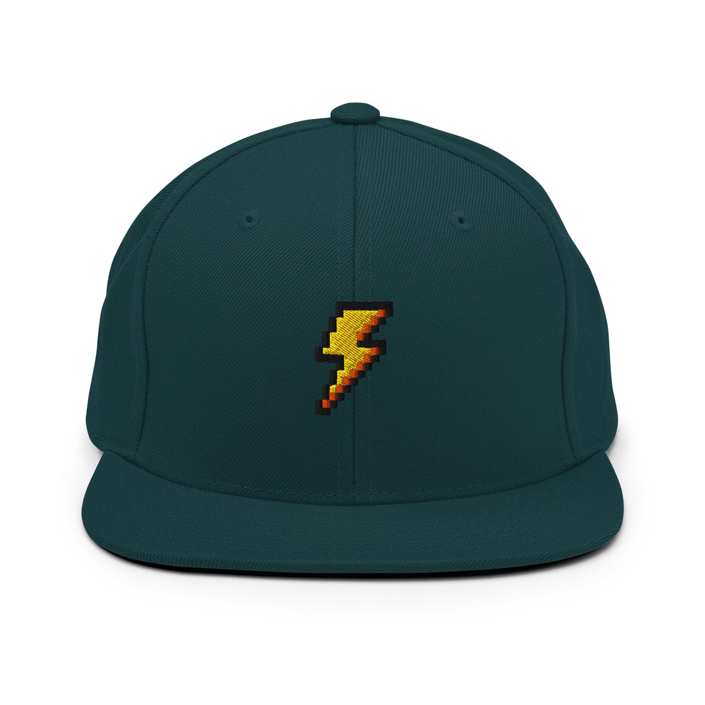 Pixel Bolt embroidery snapback hat - Pixitement