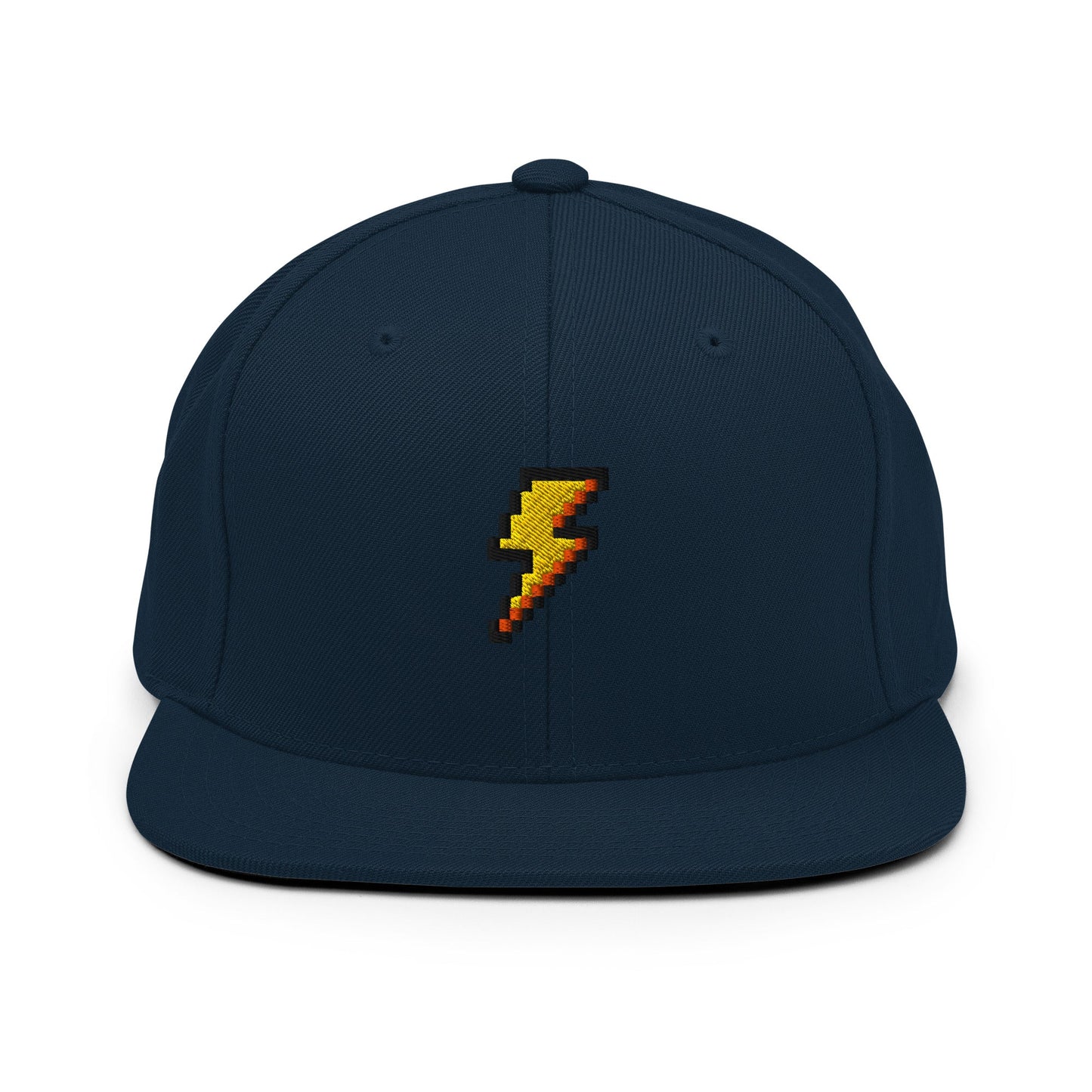 Pixel Bolt embroidery snapback hat - Pixitement