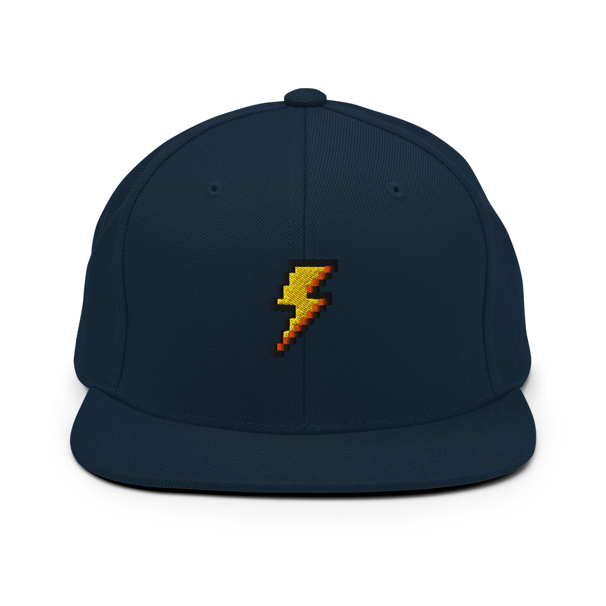 Pixel Bolt embroidery snapback hat - Pixitement
