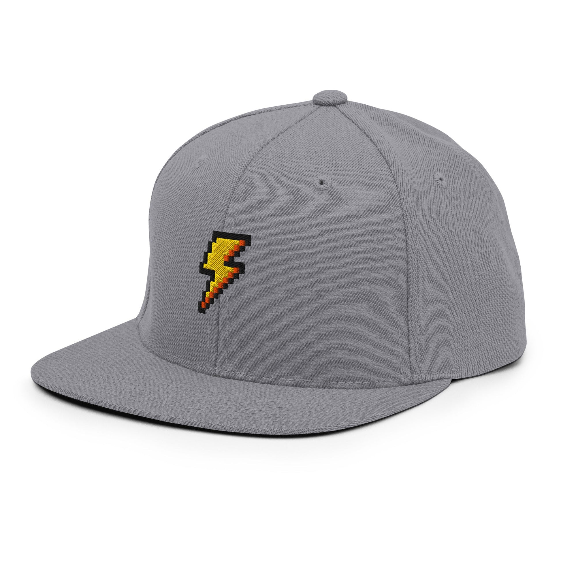 Pixel Bolt embroidery snapback hat - Pixitement