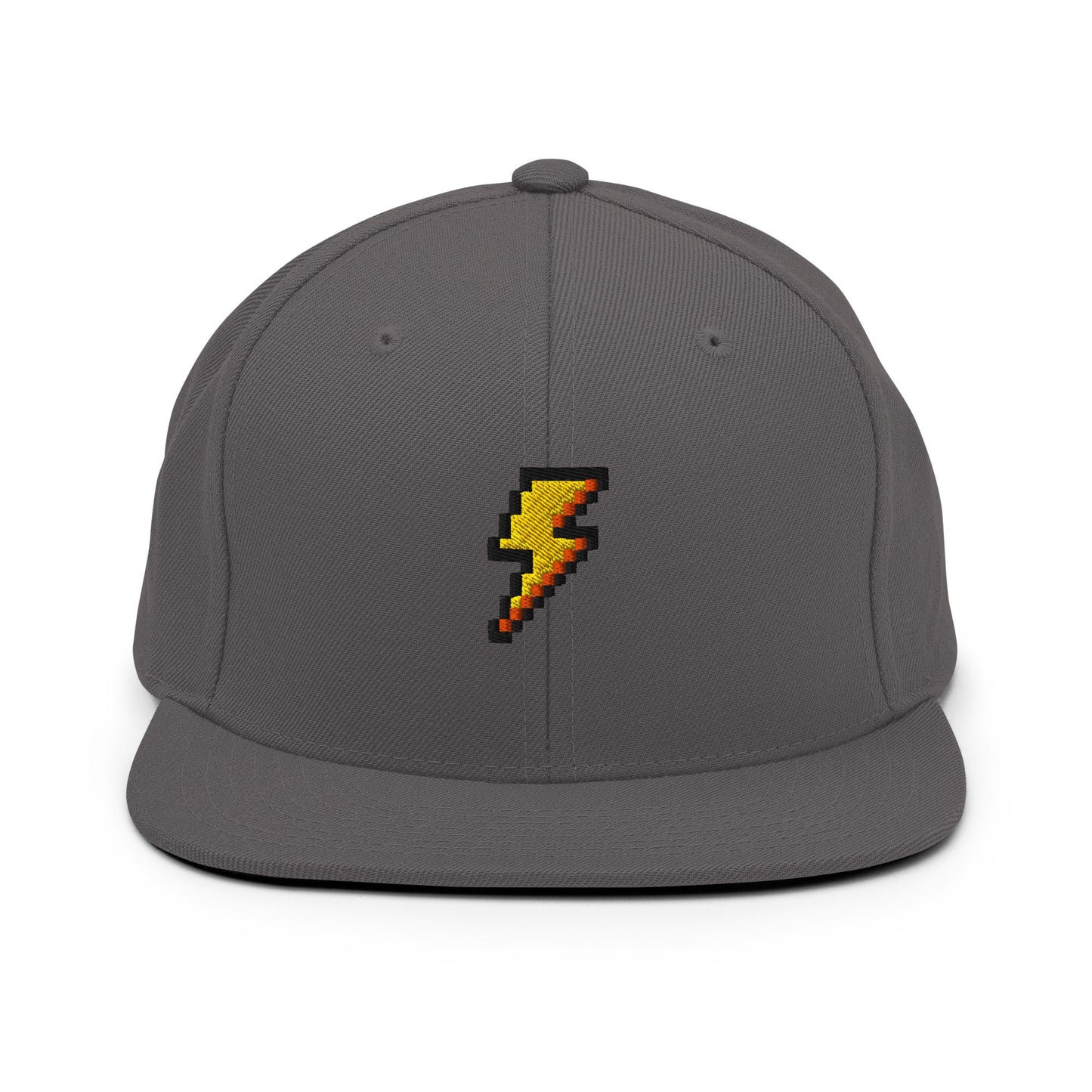 Pixel Bolt embroidery snapback hat - Pixitement