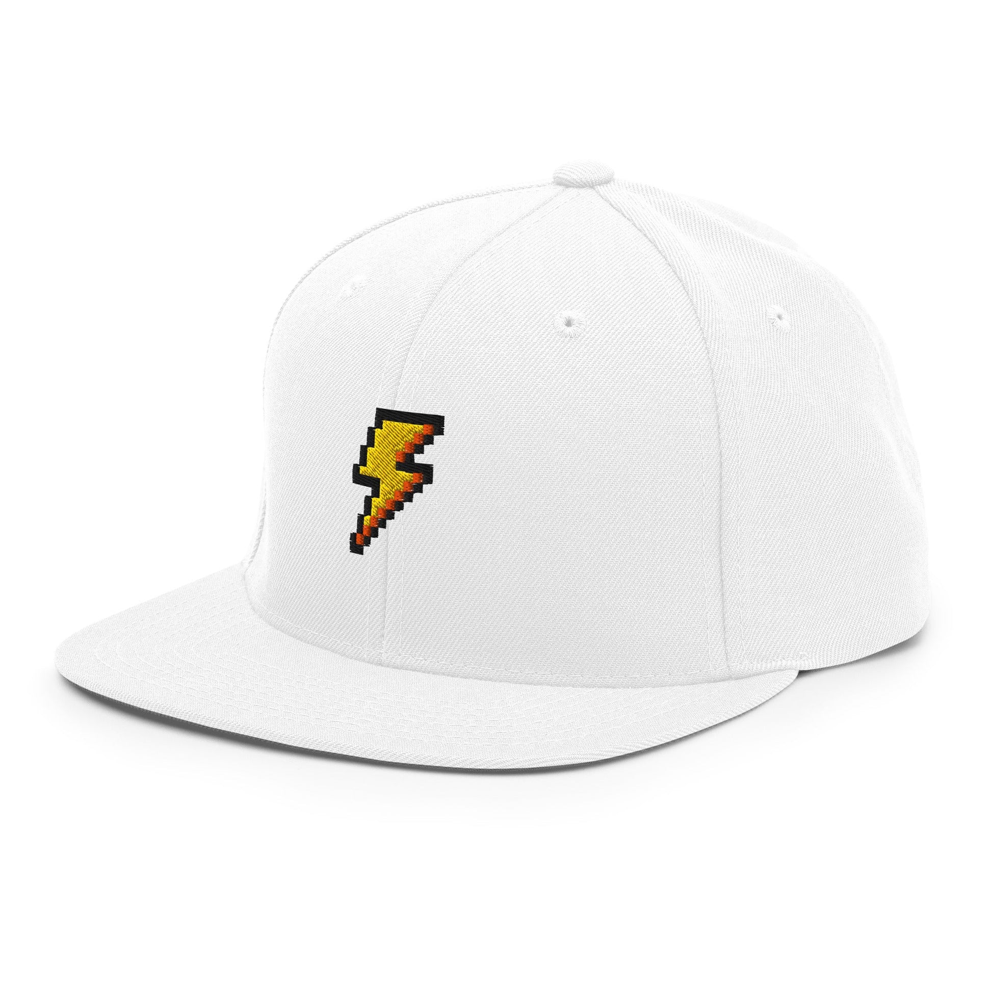 Pixel Bolt embroidery snapback hat - Pixitement