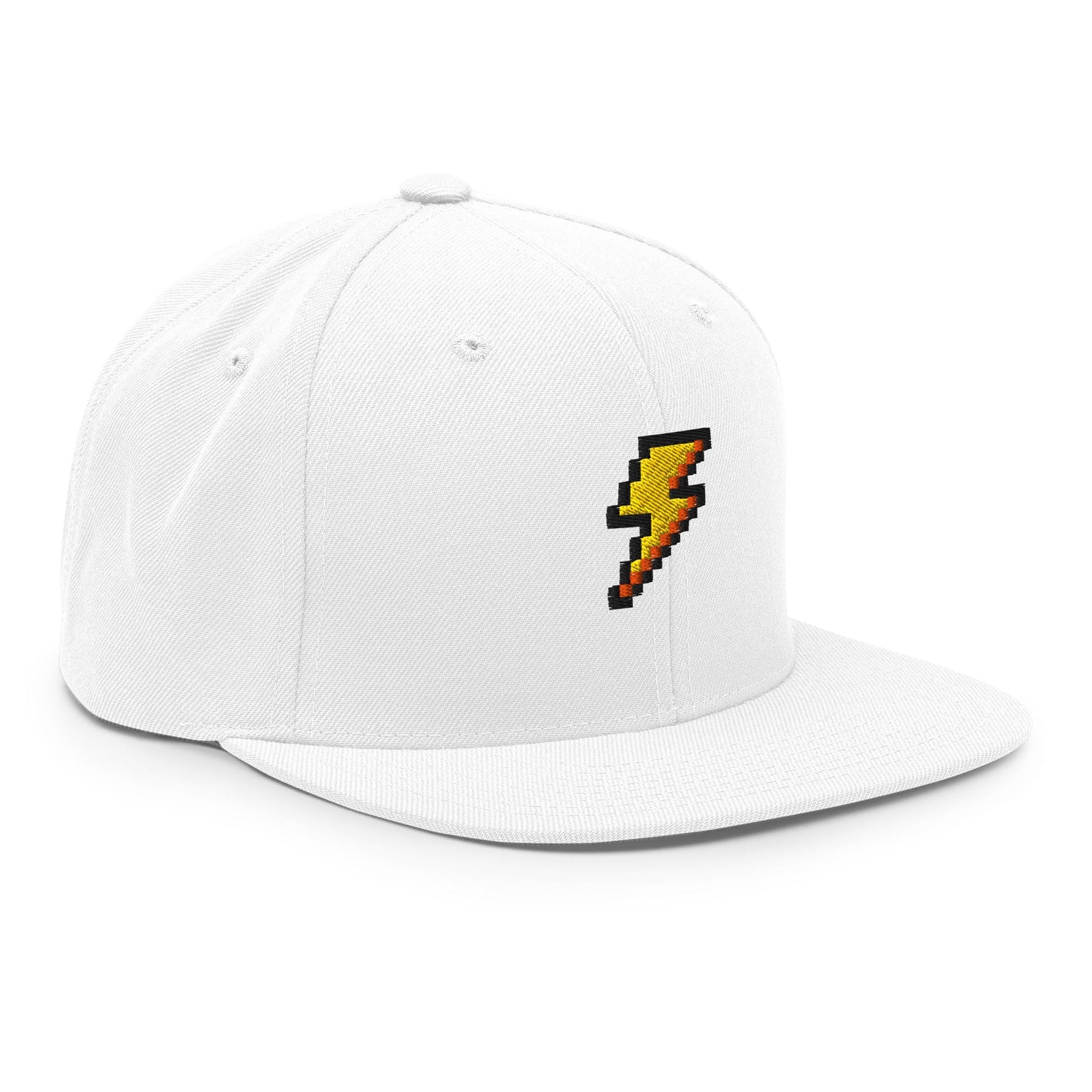 Pixel Bolt embroidery snapback hat - Pixitement