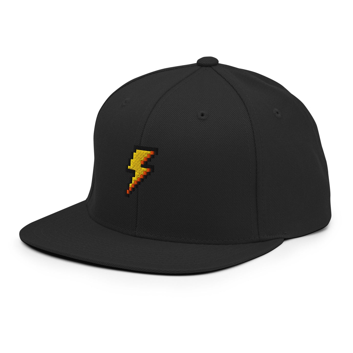 Pixel Bolt embroidery snapback hat - Pixitement