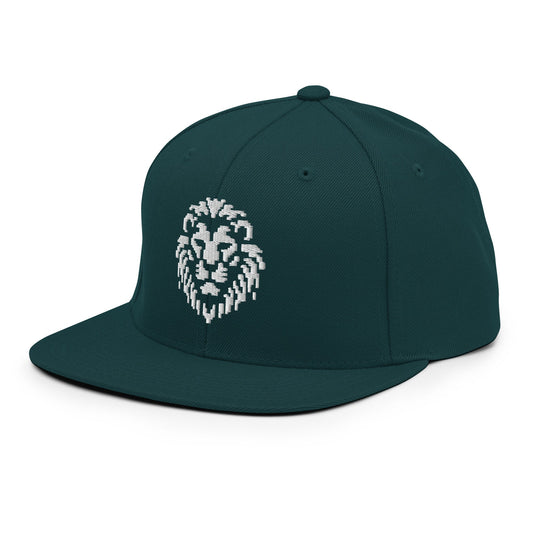 Pixel Lion embroidery snapback hat - Pixitement
