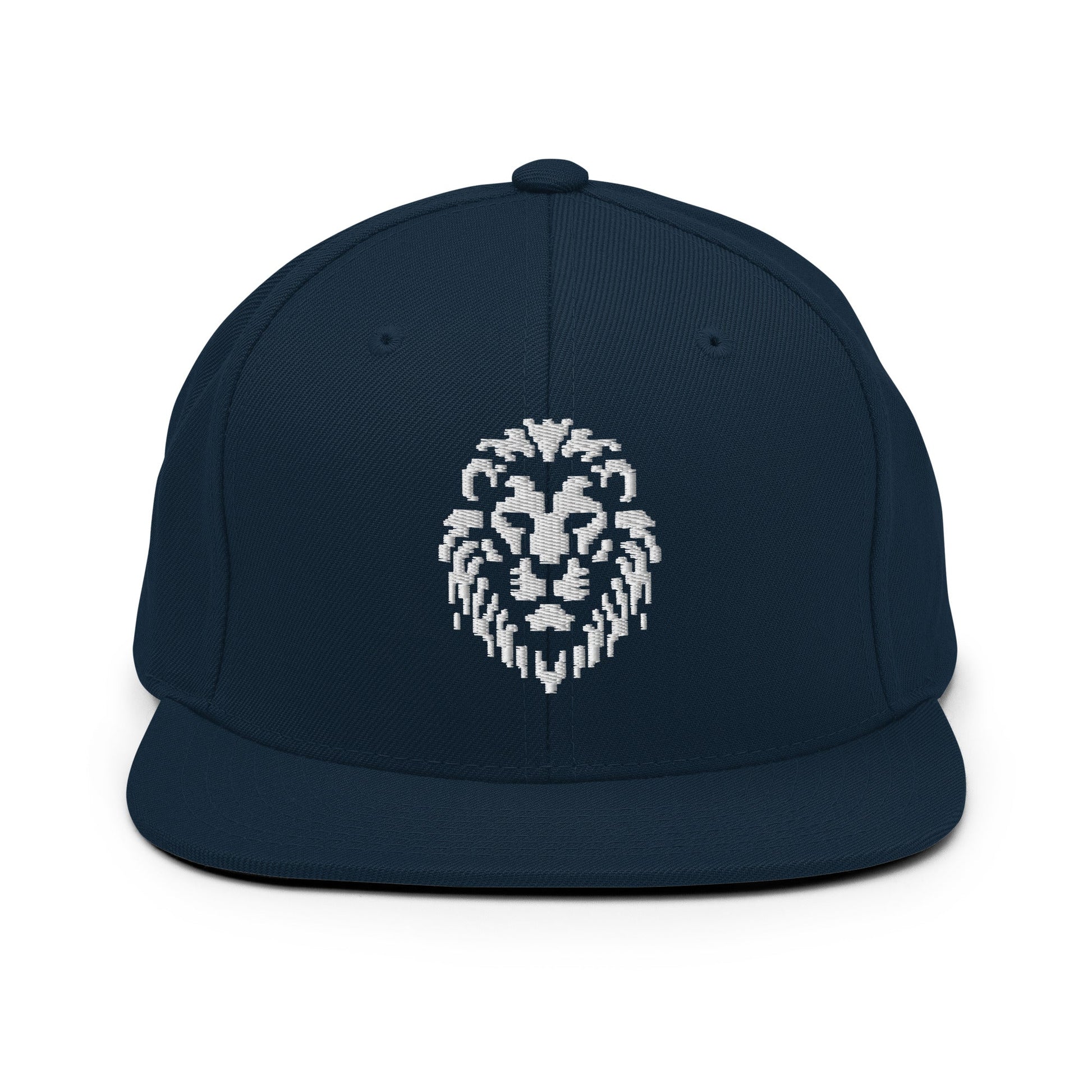 Pixel Lion embroidery snapback hat - Pixitement