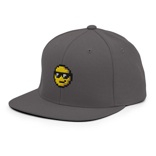 Pixel Sunglasses Emoji embroidery snapback hat - Pixitement